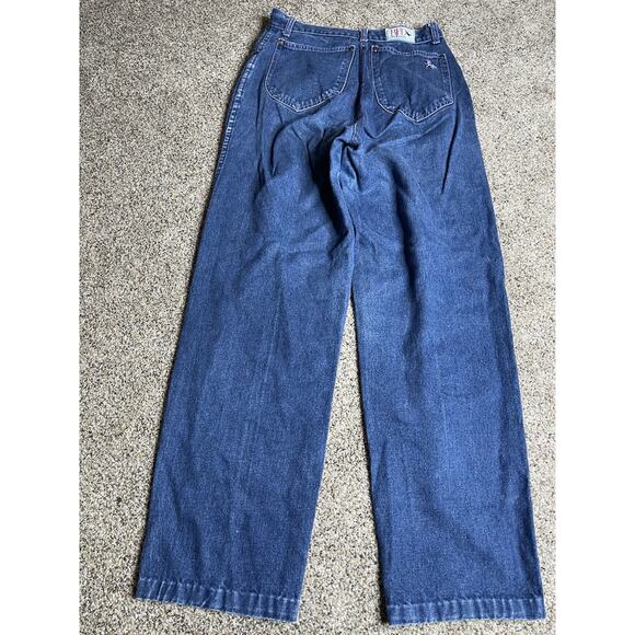 Vintage 70s Denim High Waist Jeans Purple Stitching BFD Juniors Size 13 Cowgirl - Picture 4 of 8